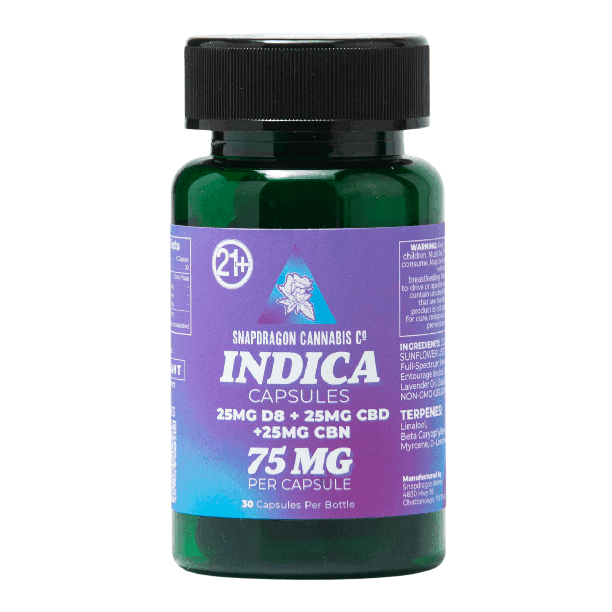 Snapdragon Cannabis Co. Sativa and Indica Capsules