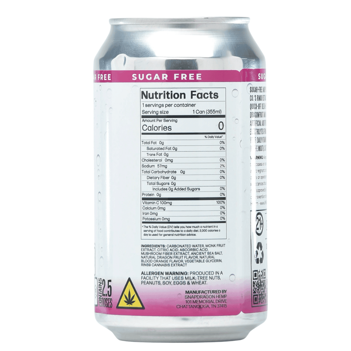Delta-9 THC Infused Canna Bliss Sparkling Water