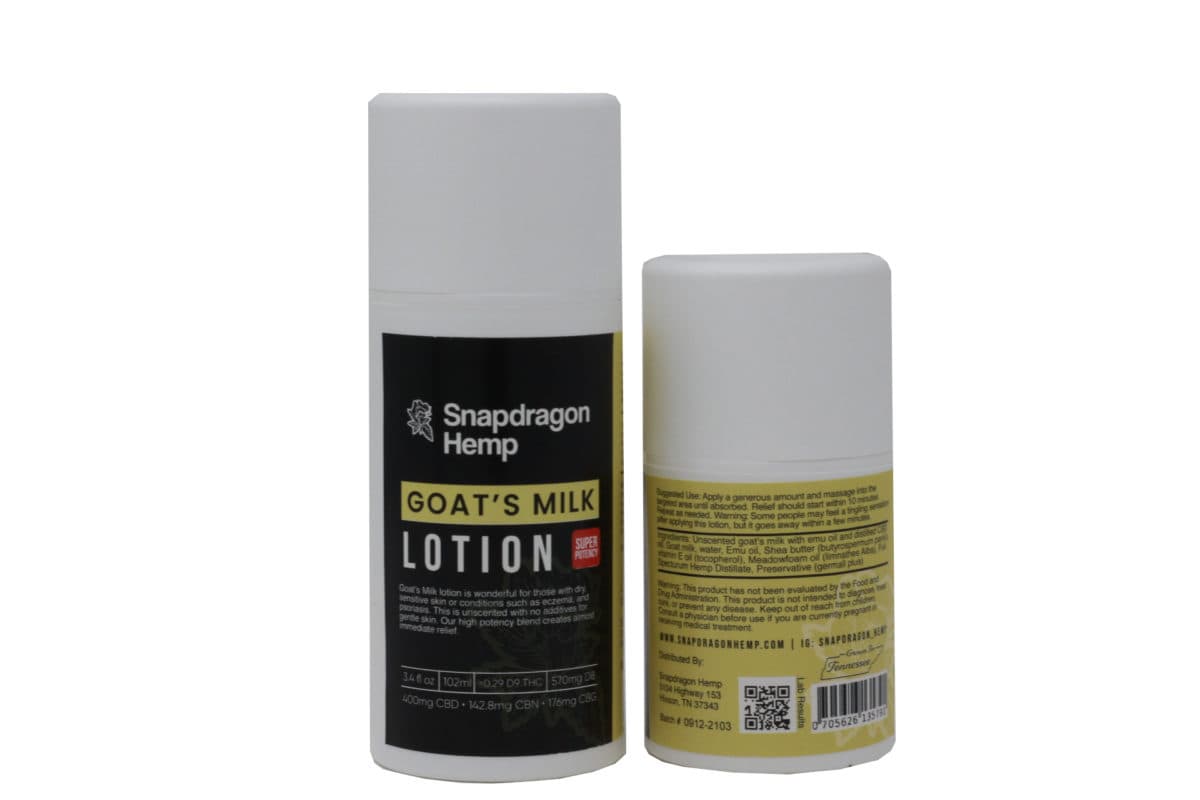 Delta-8 THC Infused Goat’s Milk Topical Lotion