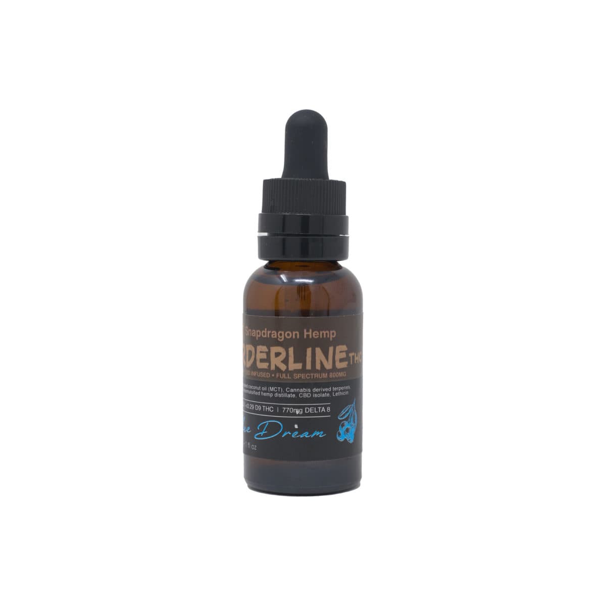 Delta-8 THC and CBD Infused Borderline Tinctures with Live Resin Terpenes