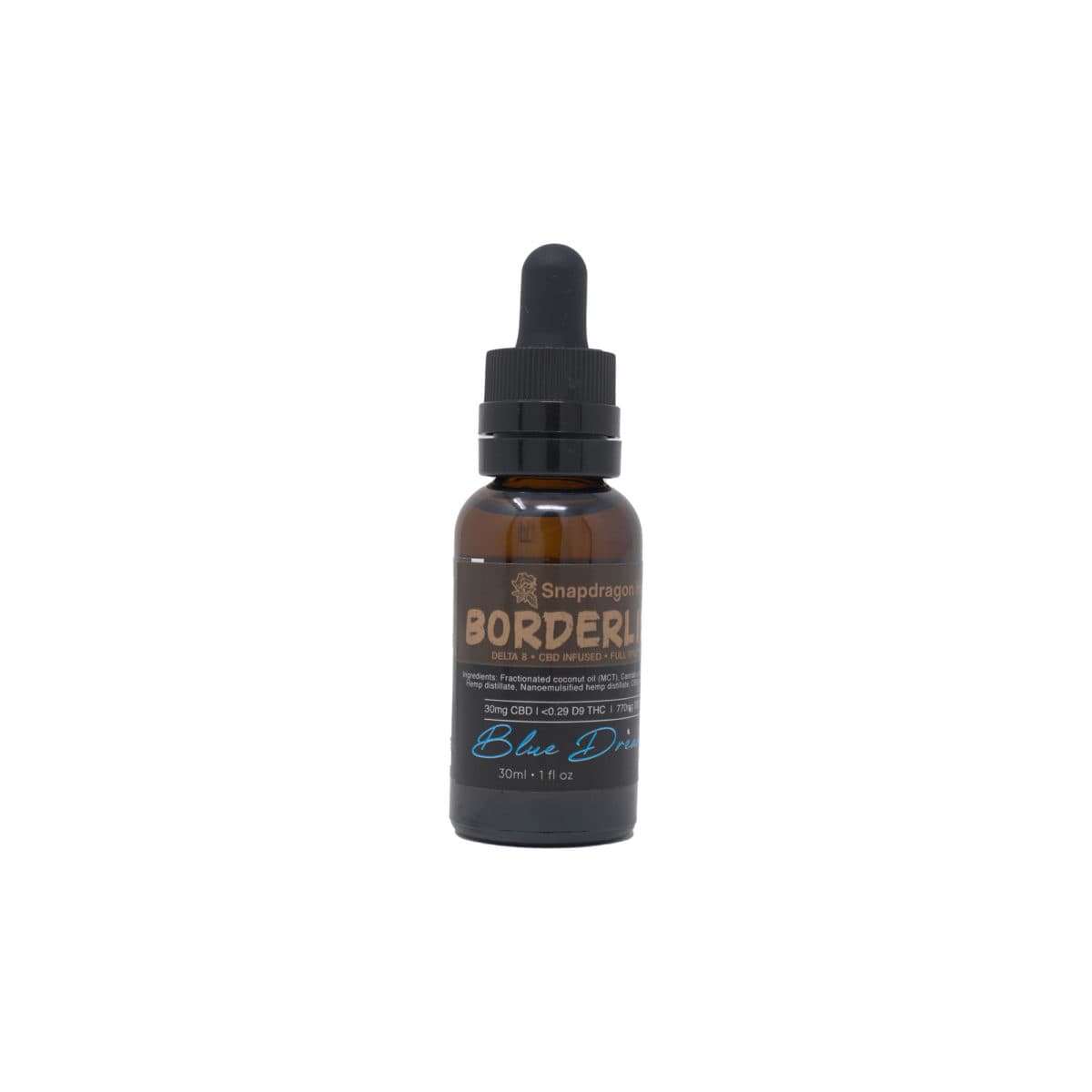 Delta-8 THC and CBD Infused Borderline Tinctures with Live Resin Terpenes