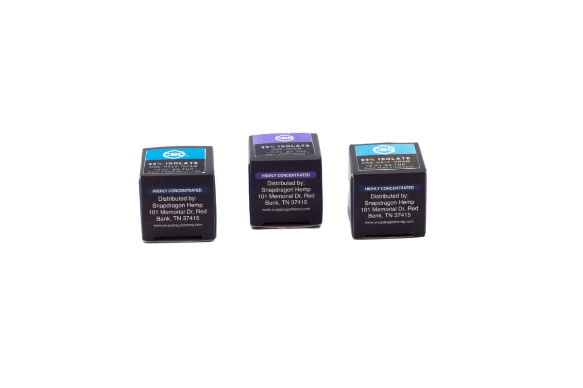 Isolates Sample Bundle: 1 Gram Each of CBD, CBG, and CBN