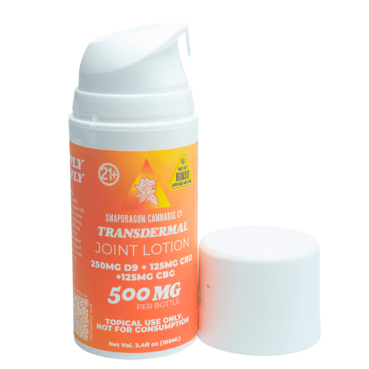 Transdermal Magnesium Joint Lotion with Delta-9 THC, CBD, CBG