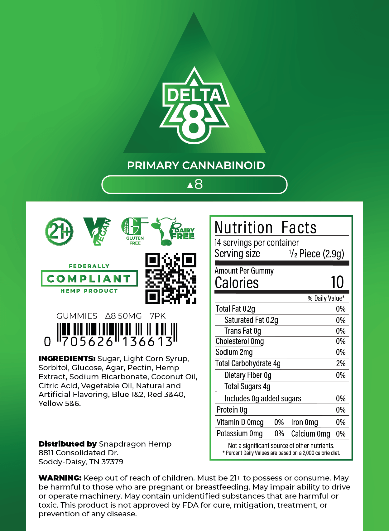 Delta-8 THC Infused Gummies 25mg and 50mg